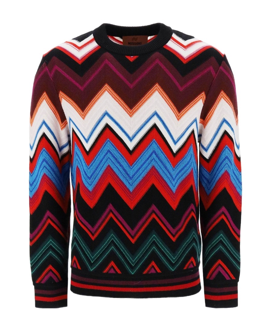 Missoni Zigzag Crew-neck Jumper In Multicolor