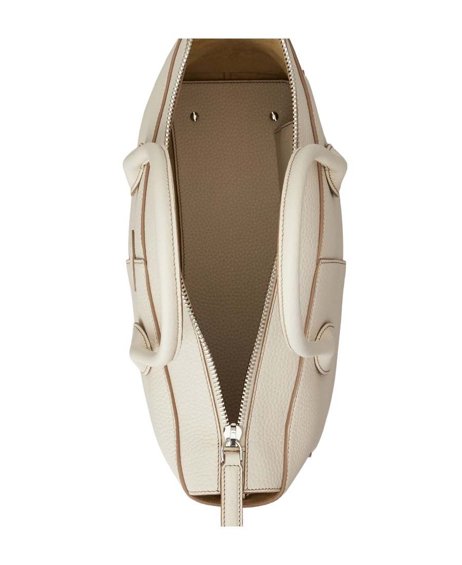 Tod's Pebbled Texture Tote Bag In White