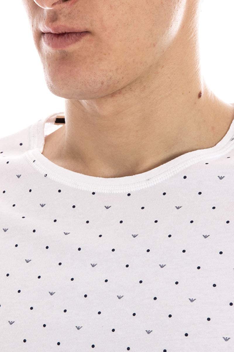 Armani Jeans Logo Details T-shirt In White