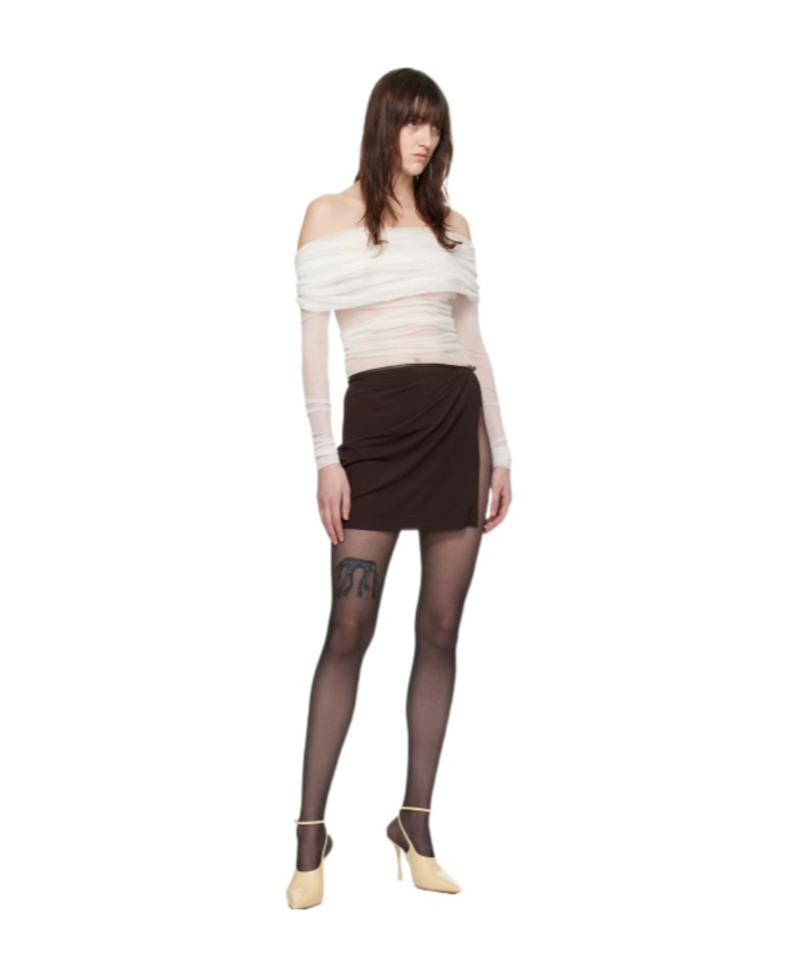 Christopher Esber Veiled Long-sleeved Blouse In Multicolor