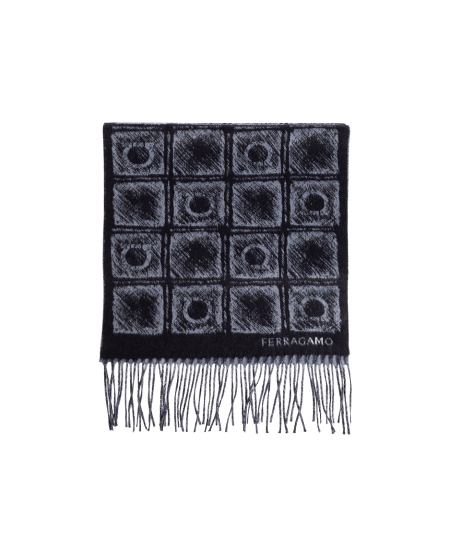 Ferragamo Logo Scarf In Black