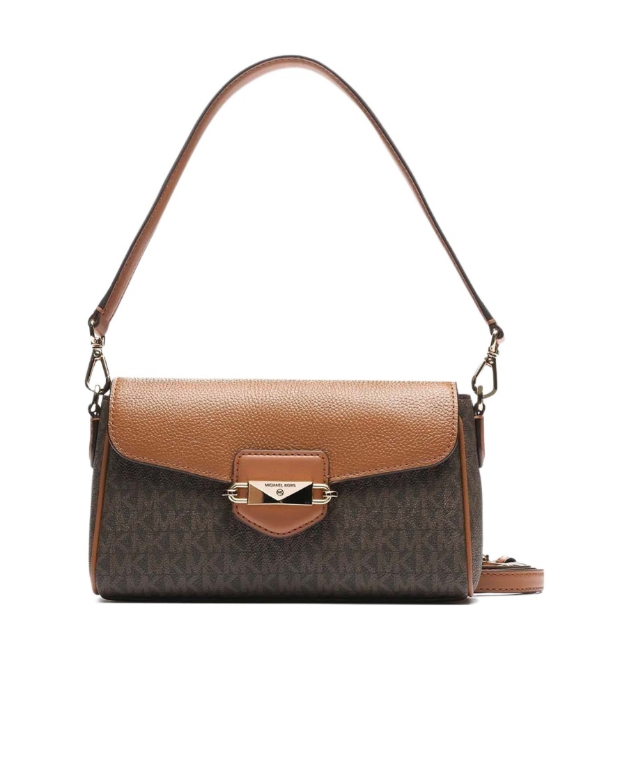 Michael Michael Kors Logo Shoulder Bag In Brown