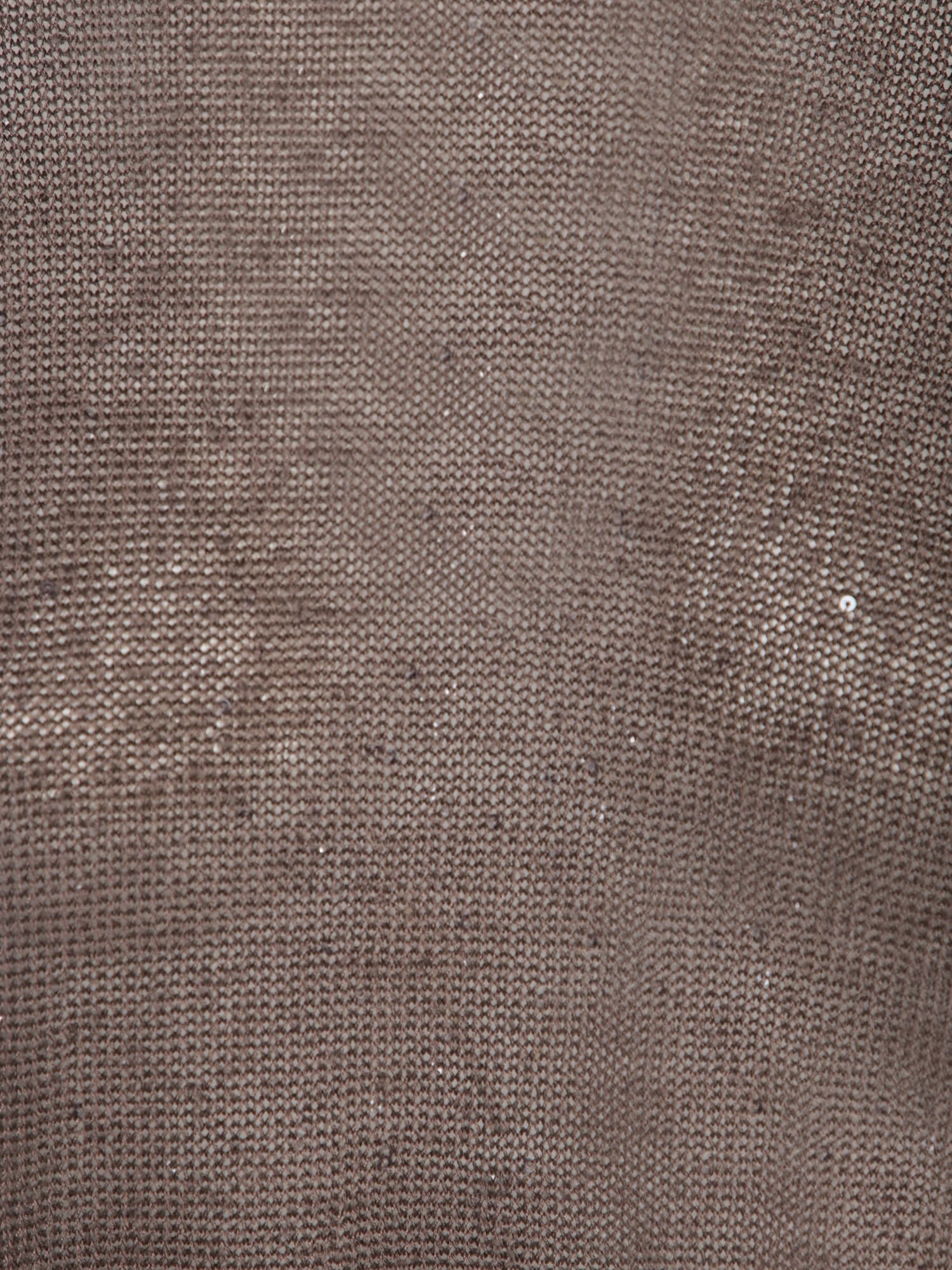 Brunello Cucinelli Chocolate Cotton And Linen Sweater