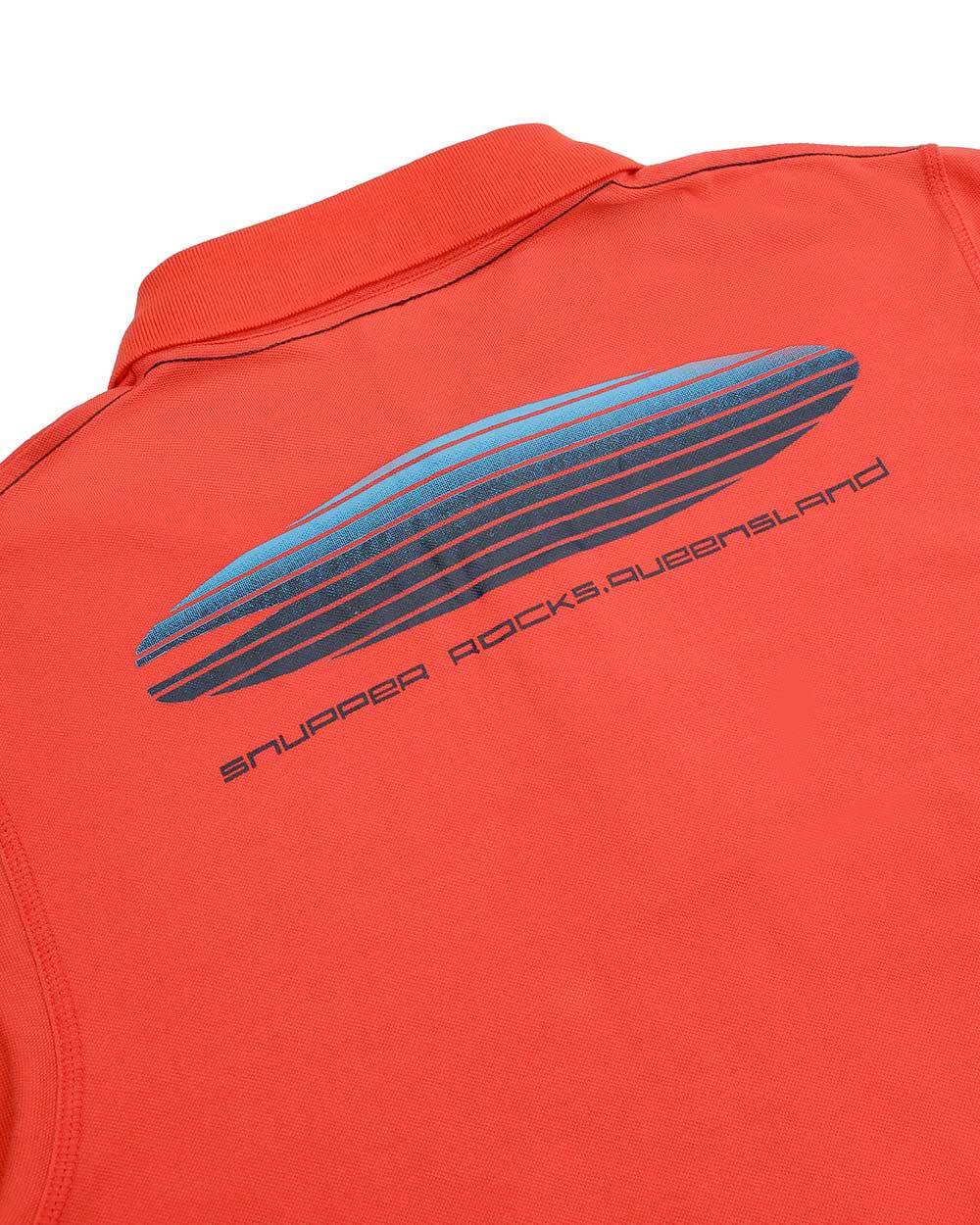 Ea7 Logo Printed Polo Shirt In Red