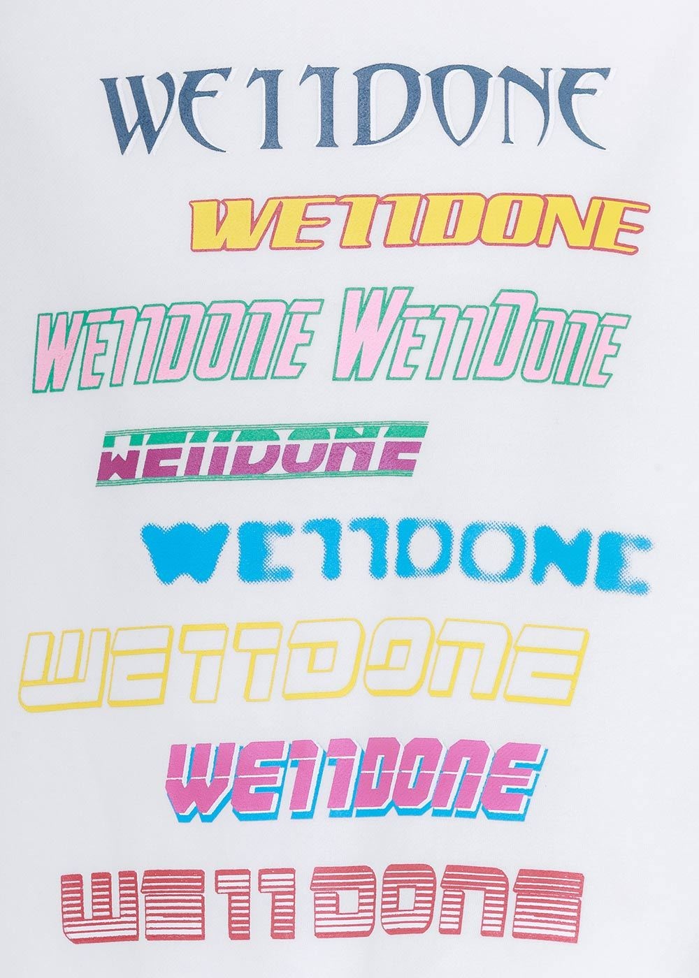 We11 Done Logo Print Sweatshirt In White