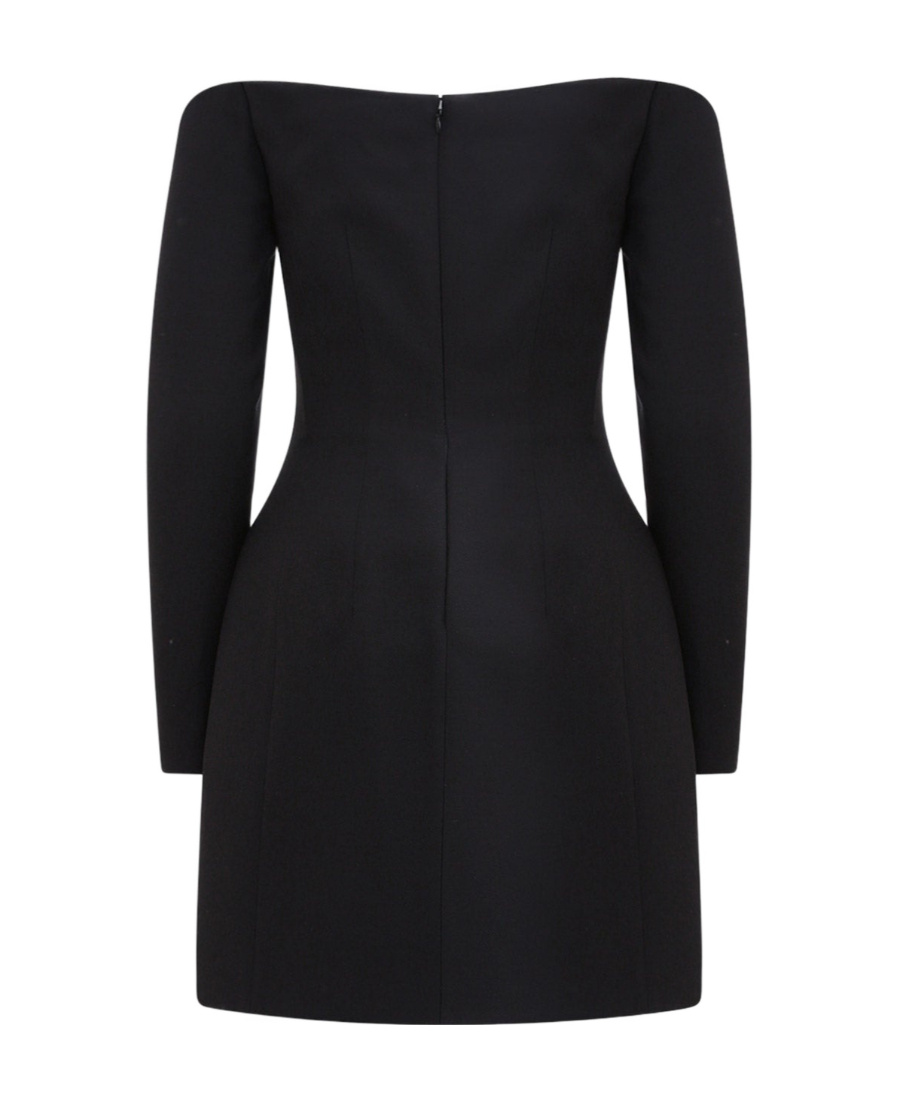 Valentino Elegant Black Dress With Boat Neck In Black