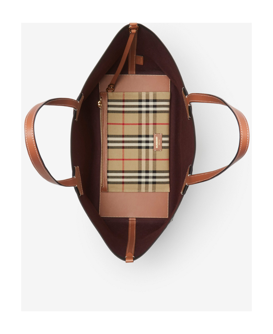Burberry Medium London Check-pattern Tote Bag In Multicolor