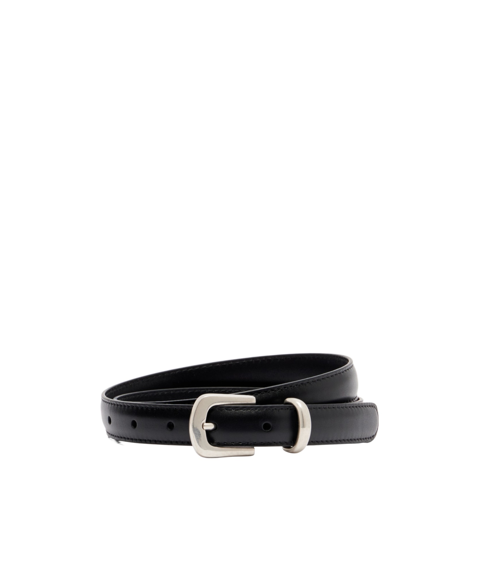 The Row Ring Leather Belt In Black