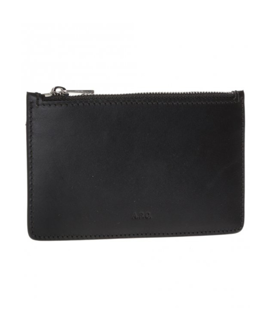Apc Logo Embossed Cardholder Wallet In Black