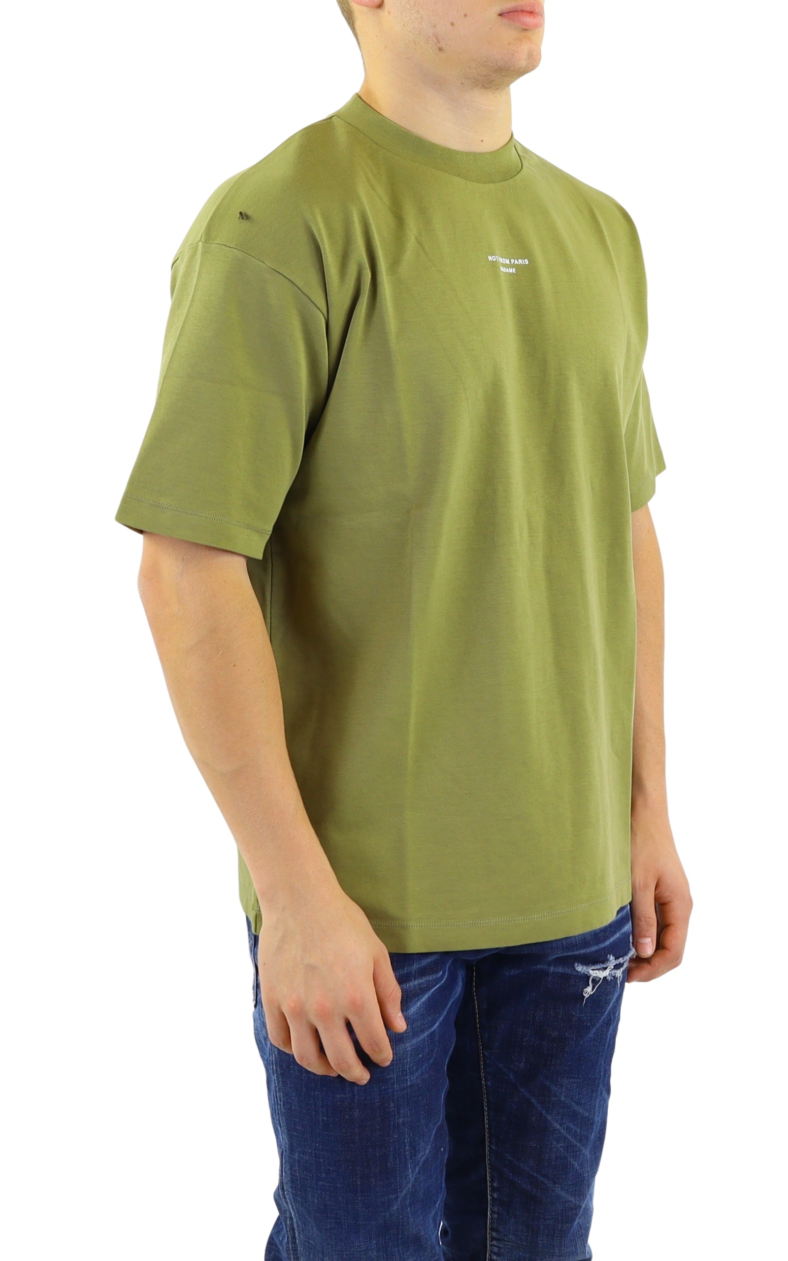 Drôle De Monsieur T-shirt With Round Neck And Short Sleeves In Green