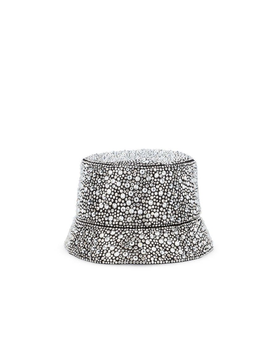 Prada Crystal-embellished Bucket Hat In White