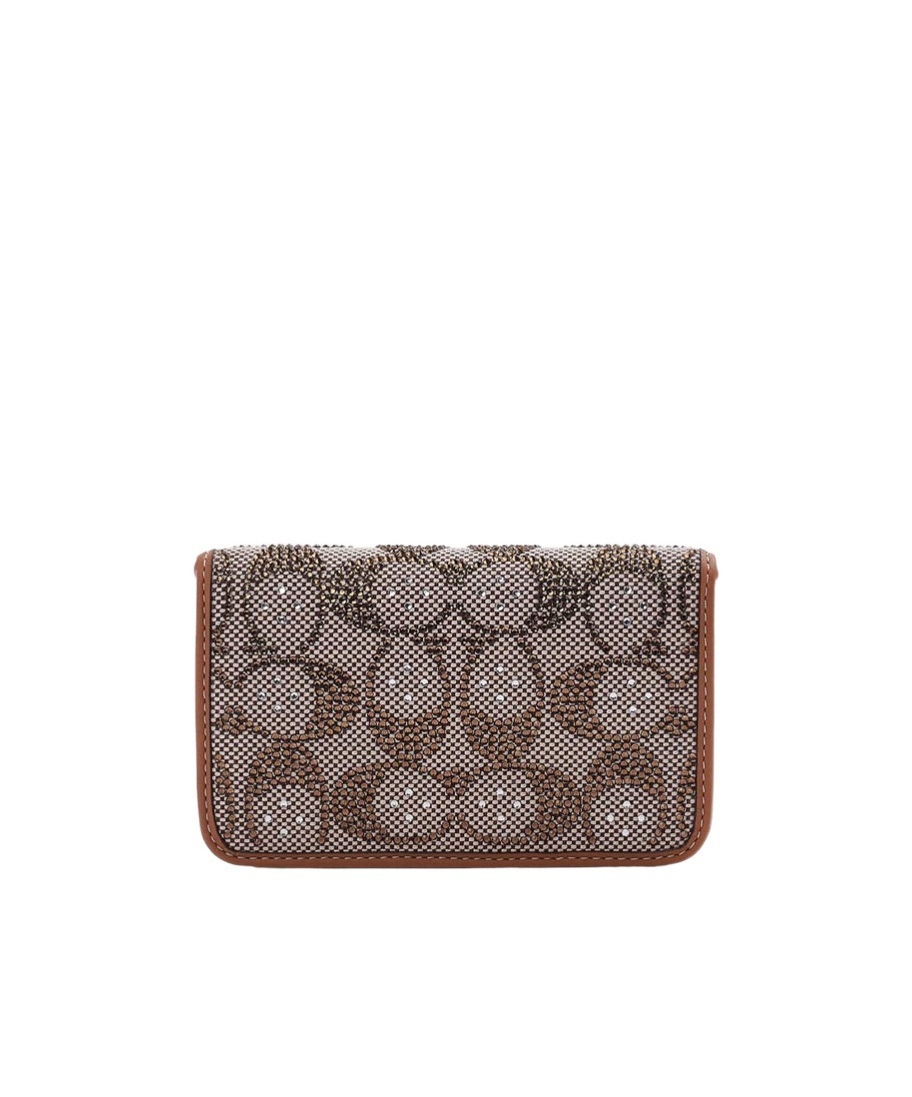 Coach Bi-fold Wallet In Polished Amber