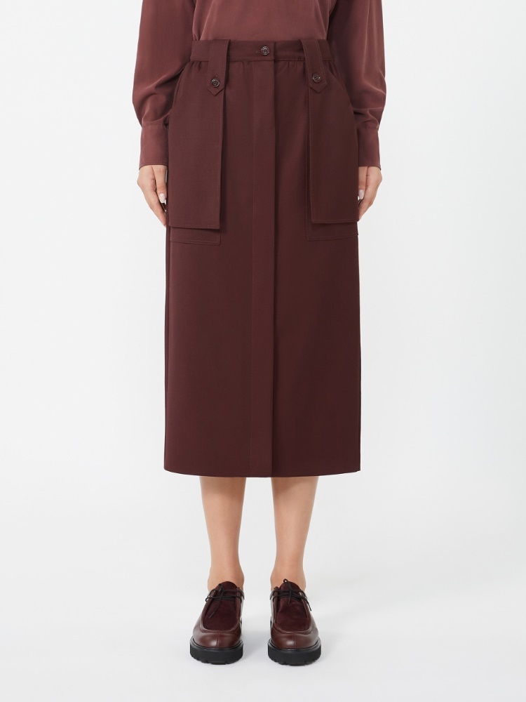 Max Mara High-waisted Skirt In Red
