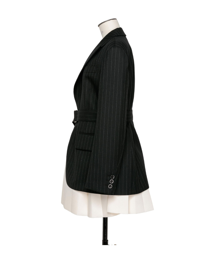 Sacai Suiting Bonding Layered Blazer In Black