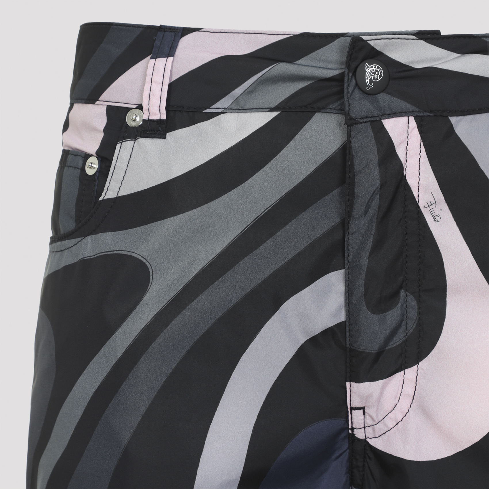 Pucci Flared Trousers With Pockets And Loops In Multi