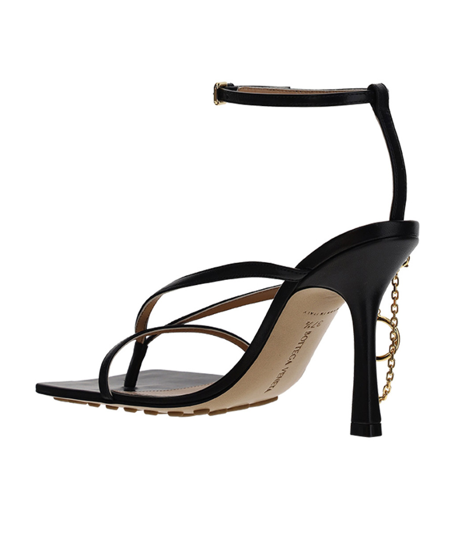 Bottega Veneta Stretch Ankle Strap Sandals In Black