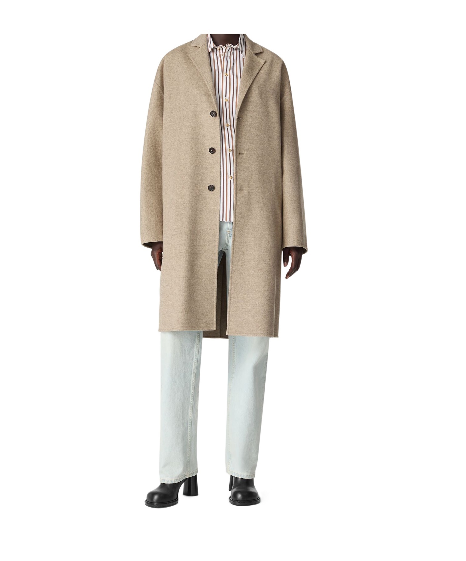 Bottega Veneta Wool And Cashmere Coat In Brown