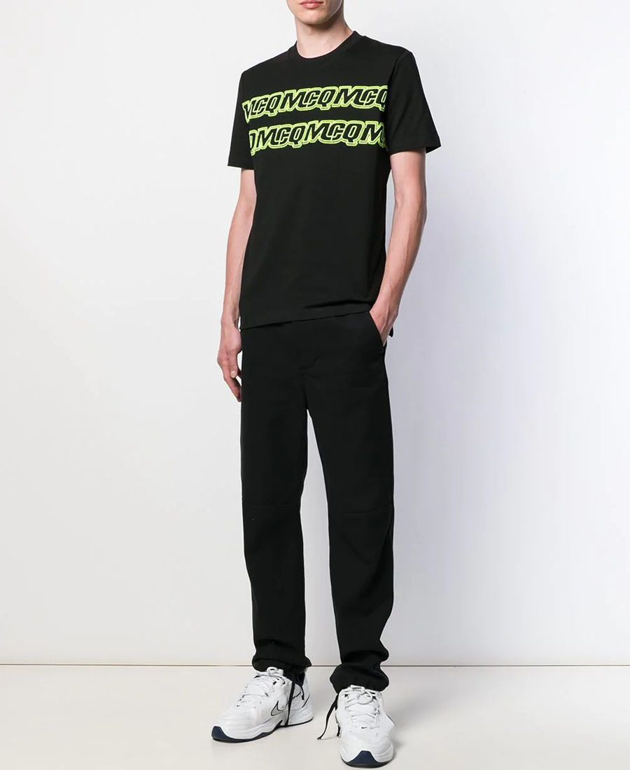 Mcq By Alexander Mcqueen Logo Embroidered T-shirt In Black