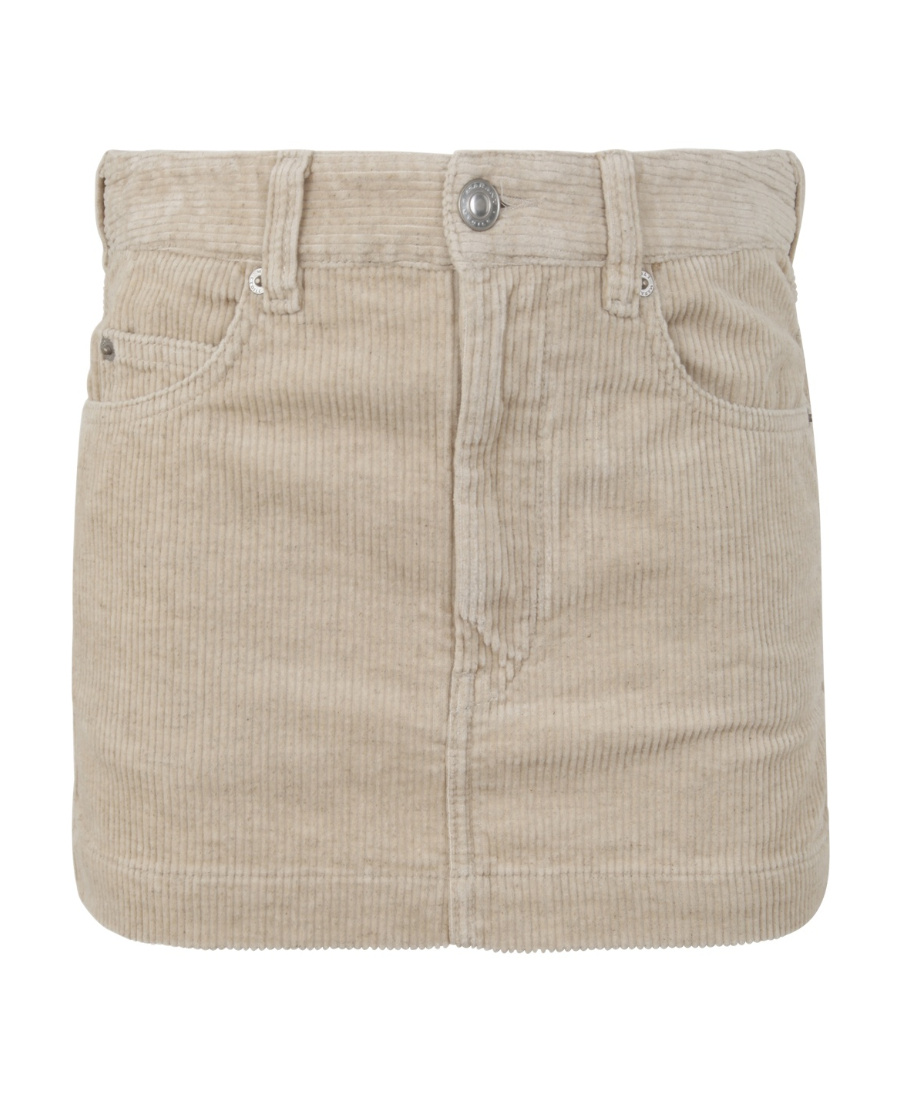 Isabel Marant Étoile Rania Corduroy Miniskirt In Nude