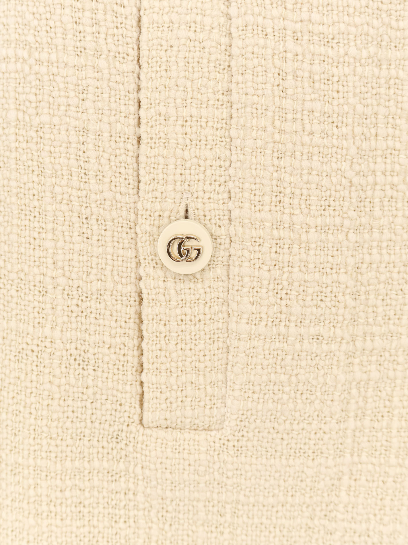 Gucci Textured Wool Tweed Dress In Neutral