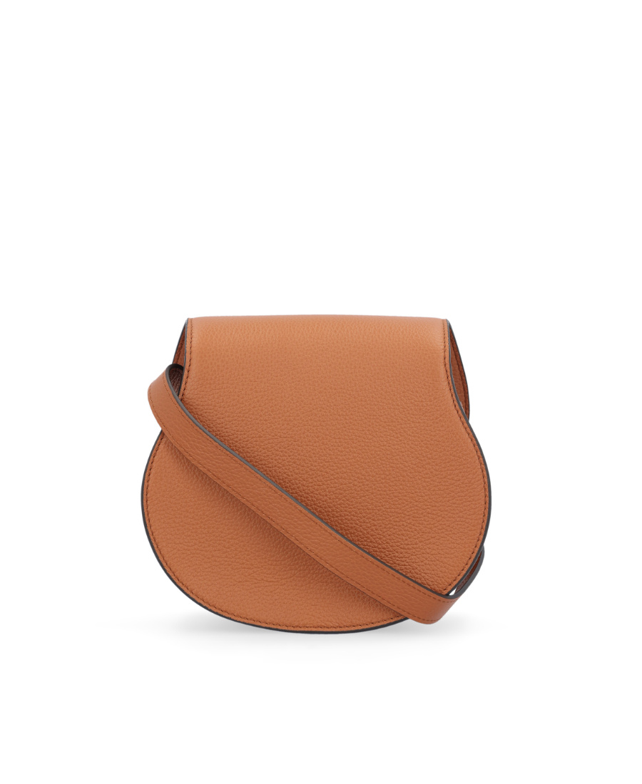 Chloé Marcie Medium Slim Crossbody Bag In Grained Calfskin In Brown