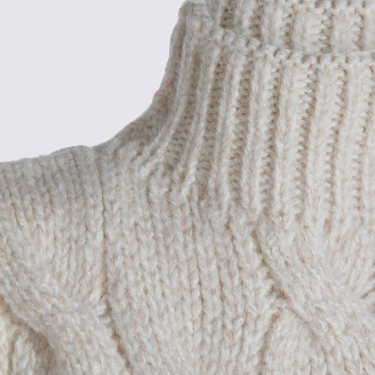 Eleventy Turtleneck Knitted Sweater In Neutral