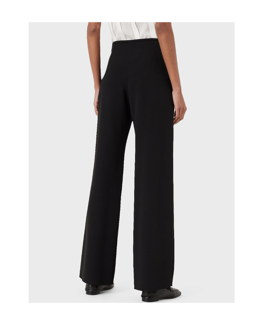 EMPORIO ARMANI HIGH-WAISTED WIDE-LEG PANTS
