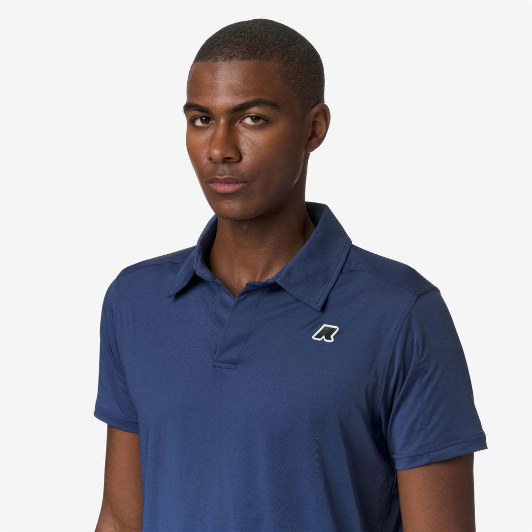 K-way Short-sleeved Polo Shirt In Blue