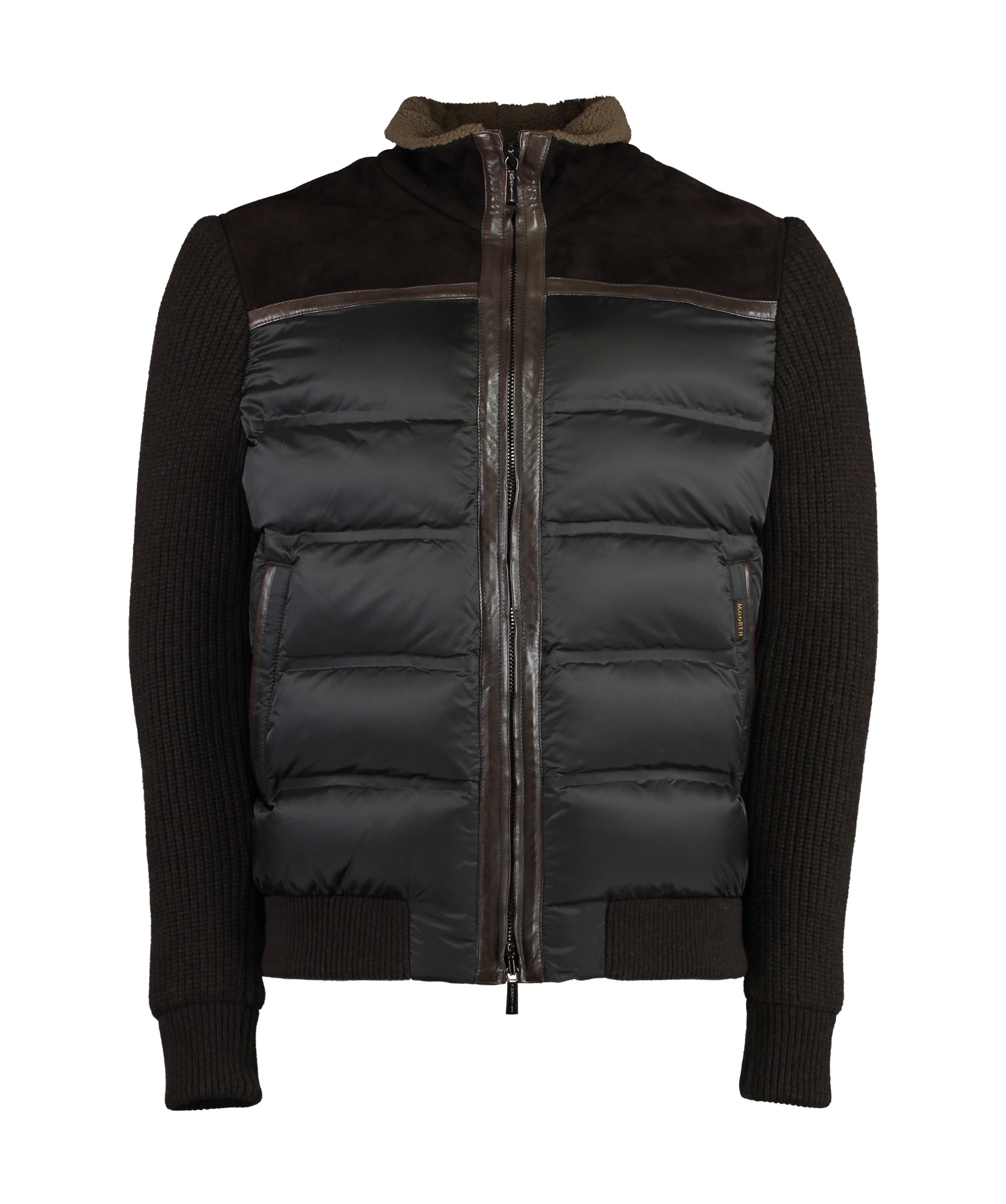 Moorer Splicing Design Down Jacket In Black