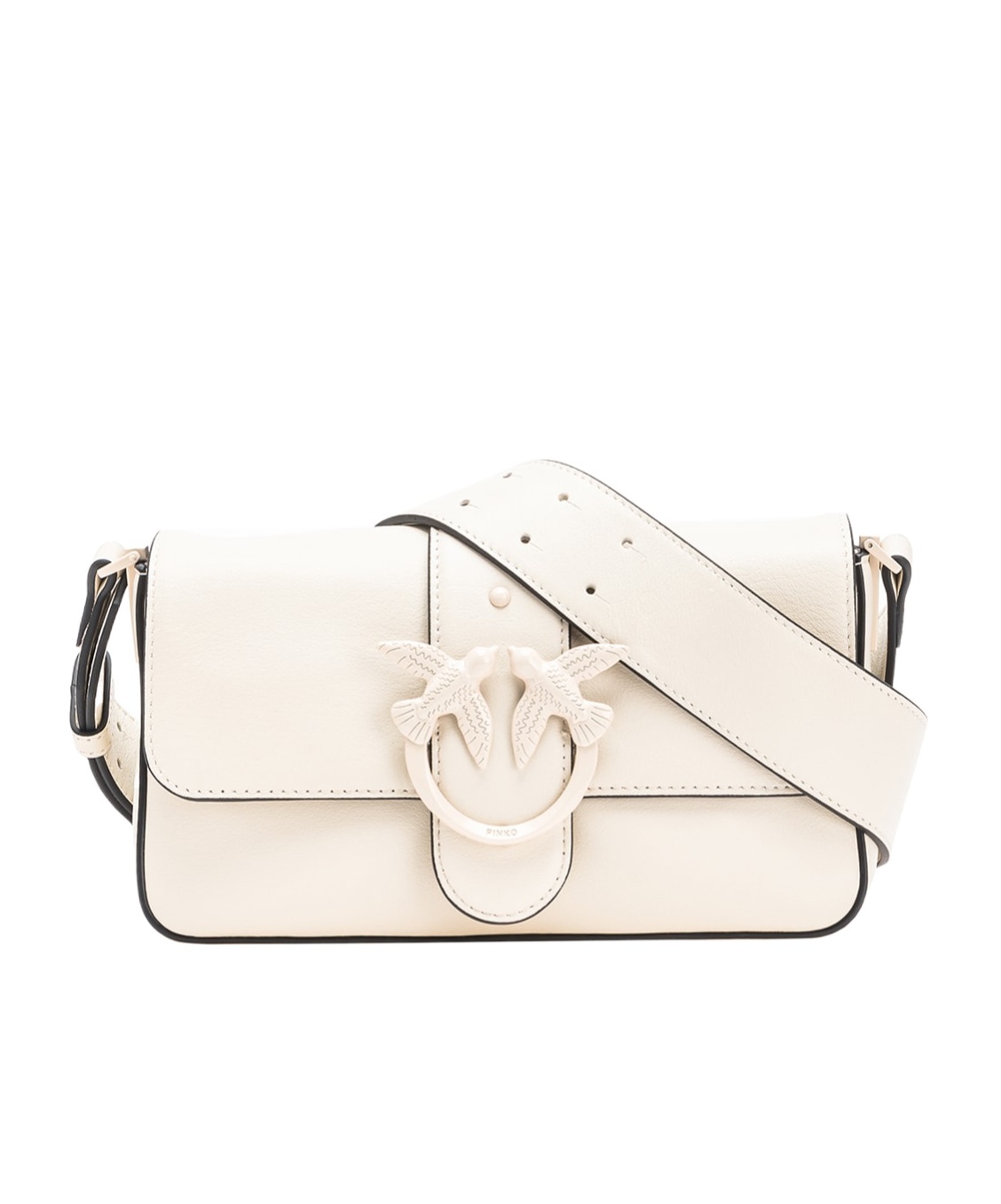 Pinko Flip Shoulder Bag In White