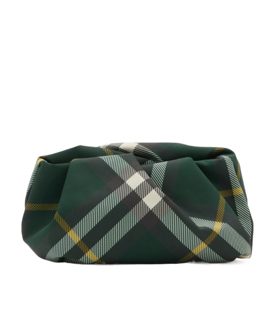 Burberry Checkered Rose Clutch 3d Detailing In Green