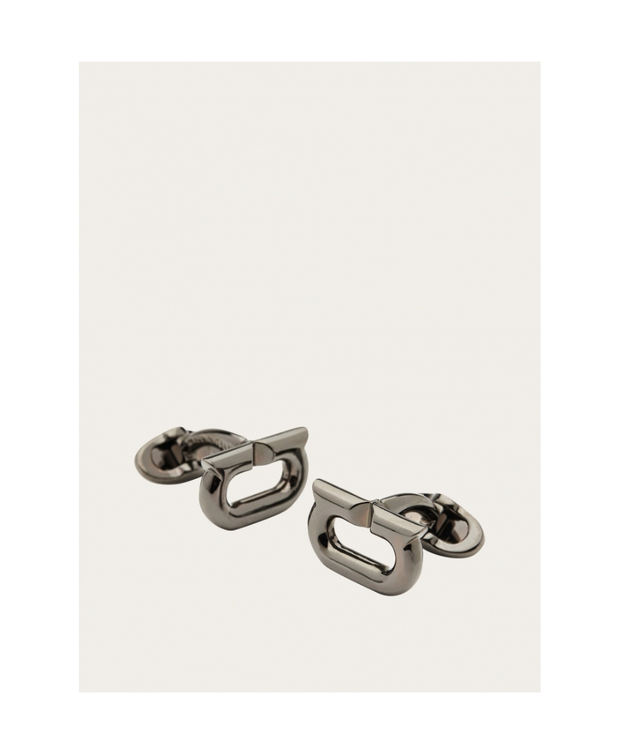 Ferragamo Gancini Logo Cufflinks In Multicolor