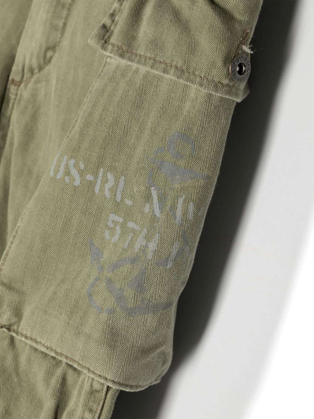 Polo Ralph Lauren Logo-print Cotton Cargo Trousers In Gray