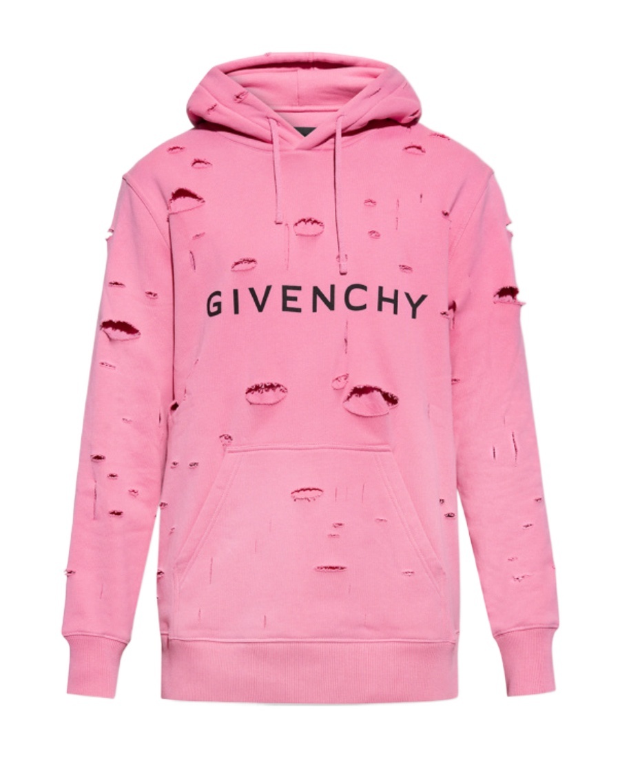 GIVENCHY GIVENCHY ARCHETYPE HOODIE WITH DESTROYED EFFECT