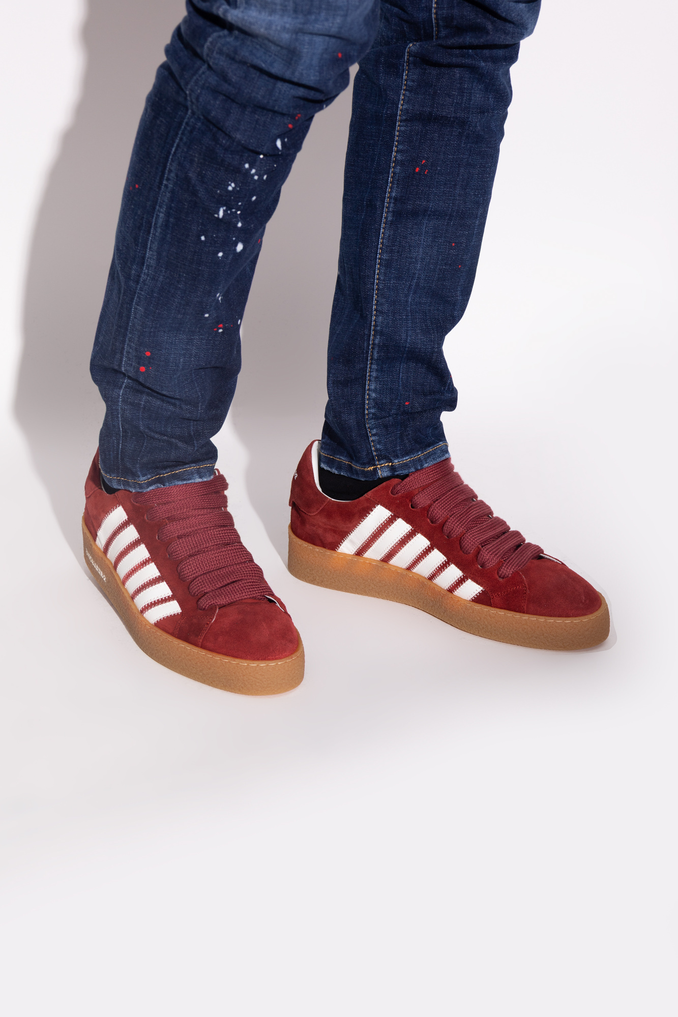 Dsquared2 Suede Sneakers In Red
