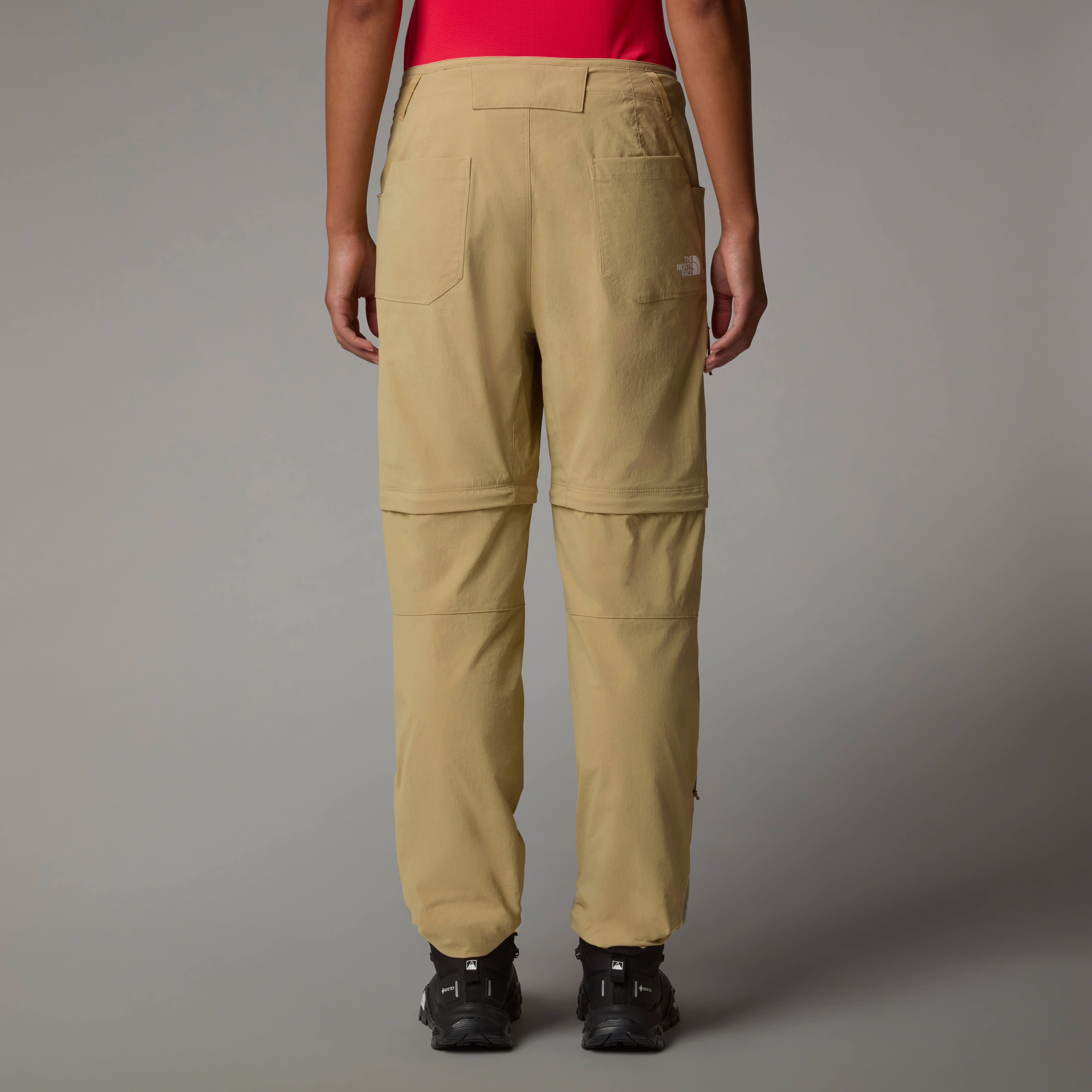 The North Face Womens Exploration Convertible Regular Straight Trousers In Khaki Stone