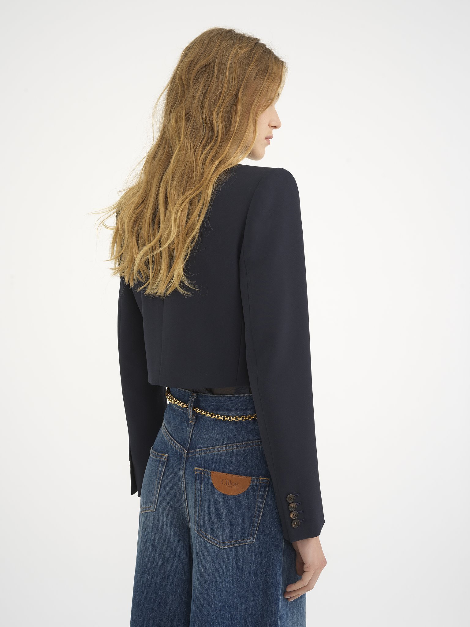 Chloé Cropped Spencer Jacket In Black