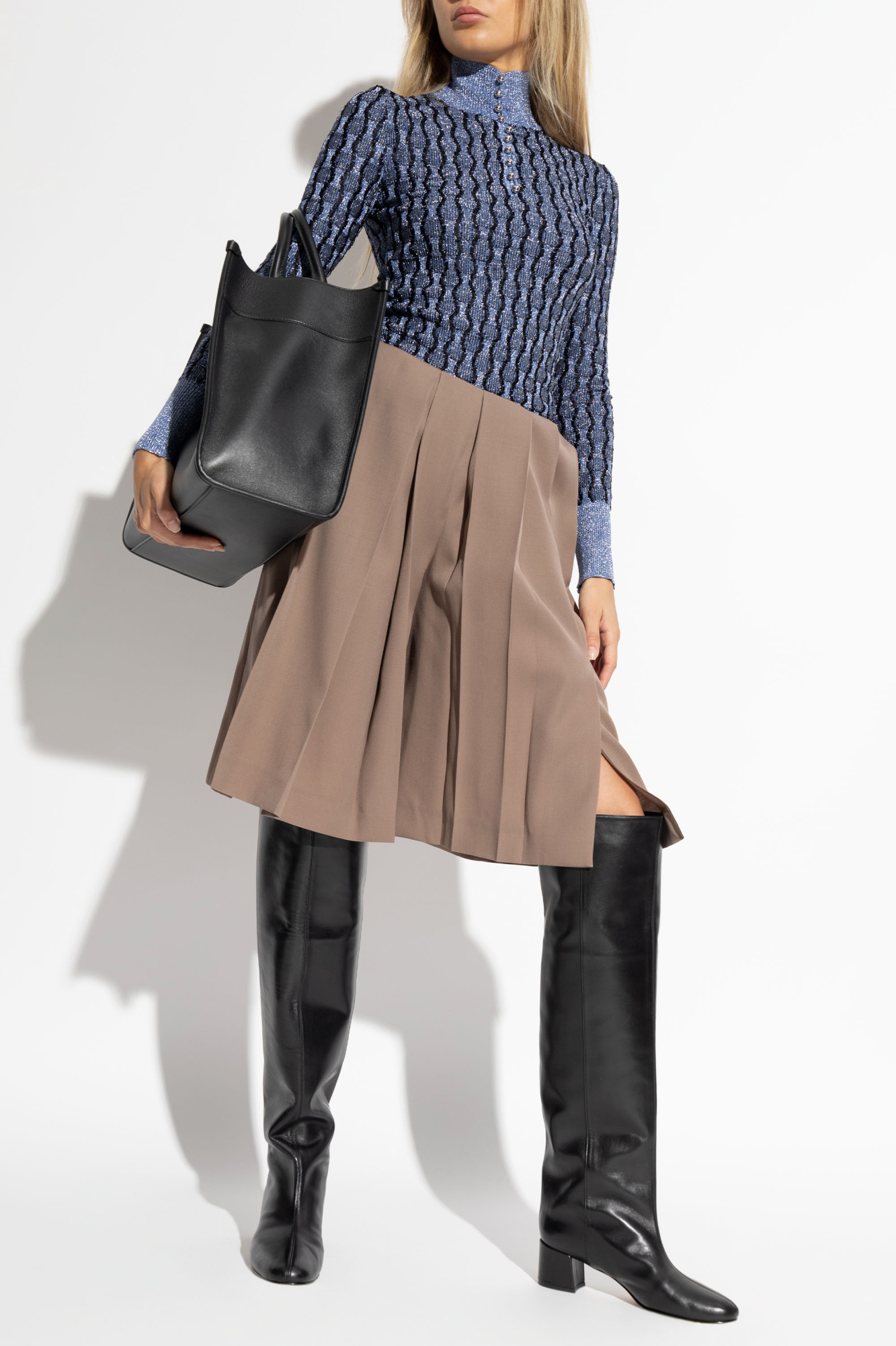 Lanvin Pleated Shorts In Brown
