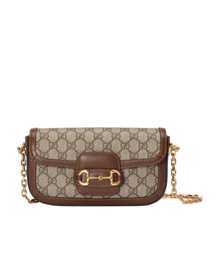 Gucci 1955 Horsebit Gg Canvas Shoulder Bag In Multicolor