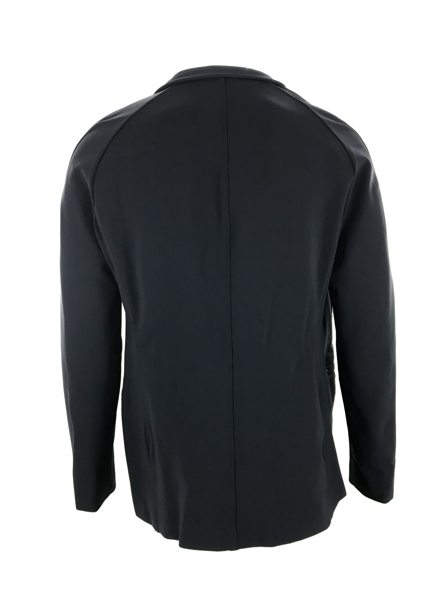 Armani Collezioni Long Sleeved Lapel Suit Jacket In Black