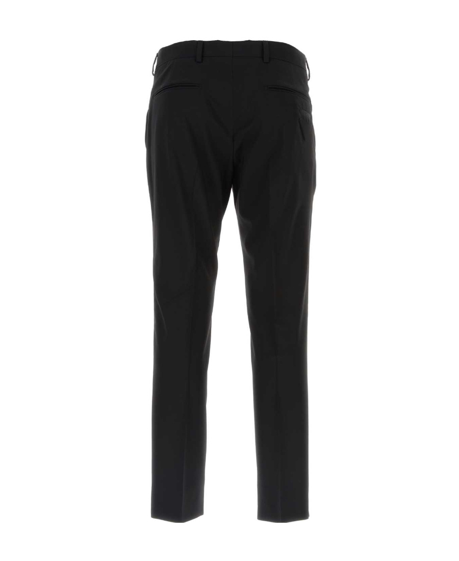 Prada Wool Stretch Pant With Pockets And Loops In Black