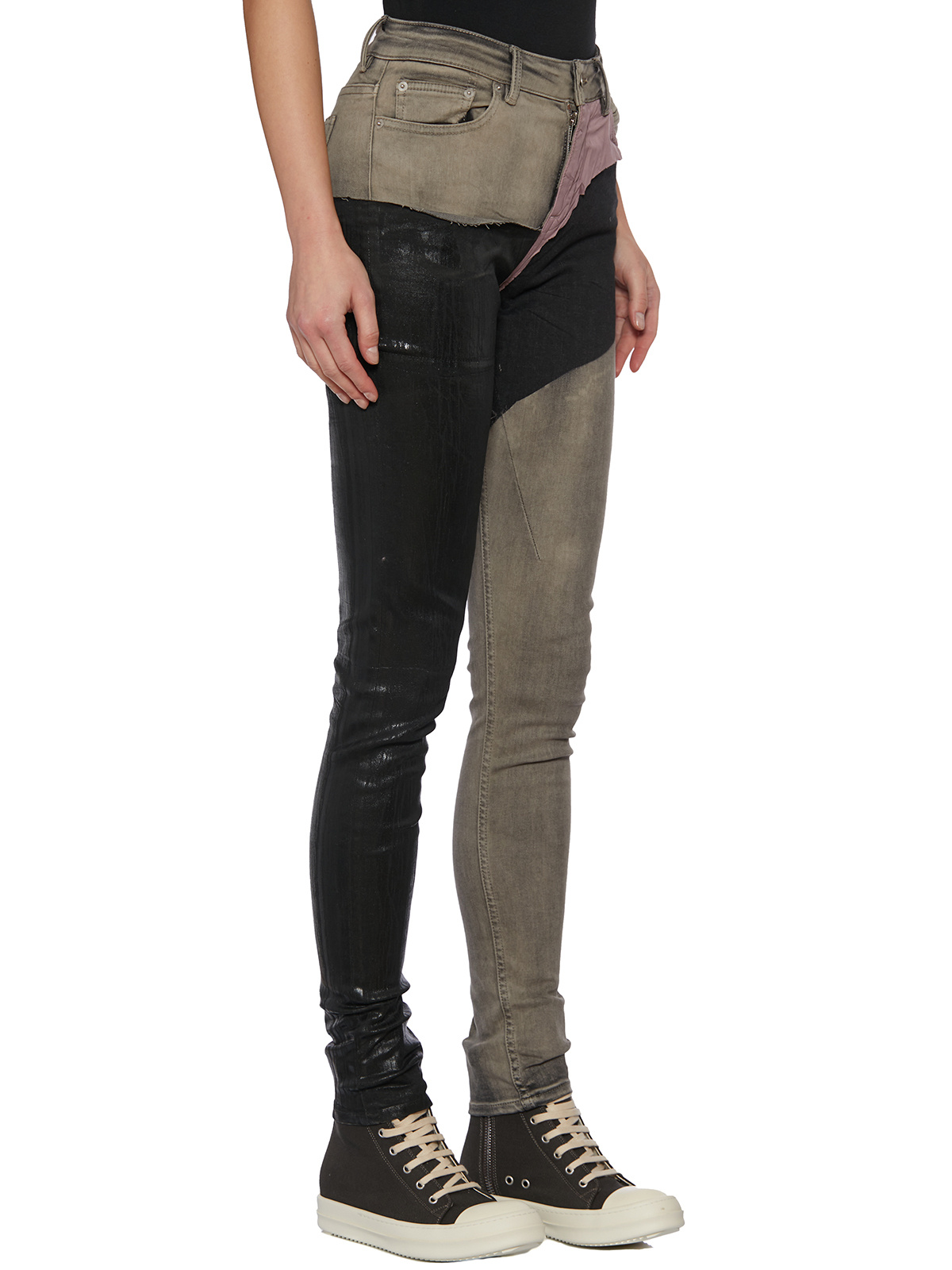 Rick Owens Drkshdw Logo Jeans In Black
