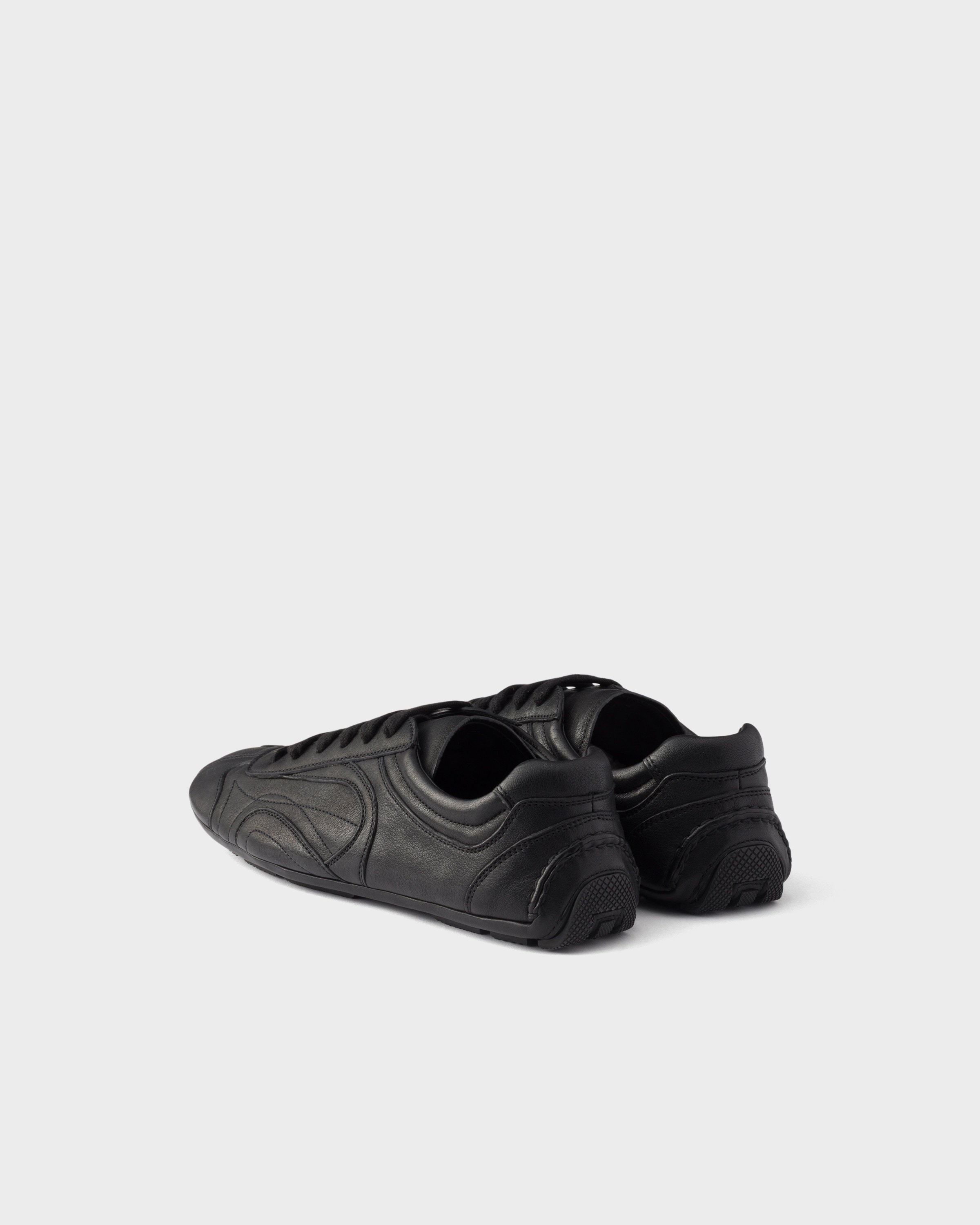 Prada Montecarlo Re-edition 2005 Nappa Leather Sneakers In Black