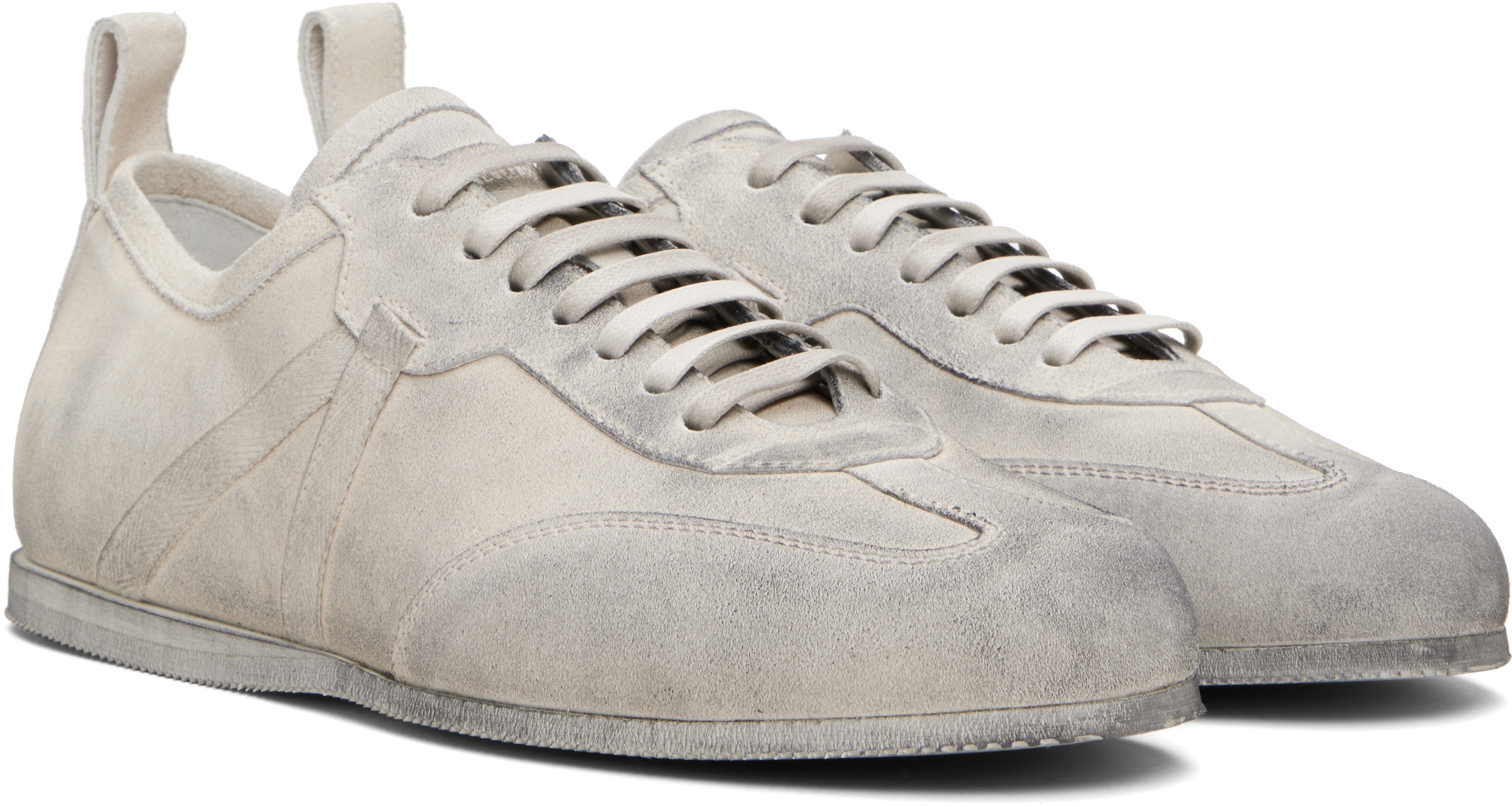 Ann Demeulemeester Lace-up Low-top Sneakers In White