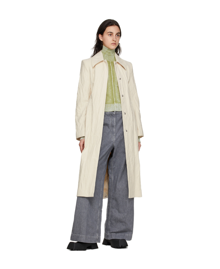Acne Studios Beige Orletta Coat In White