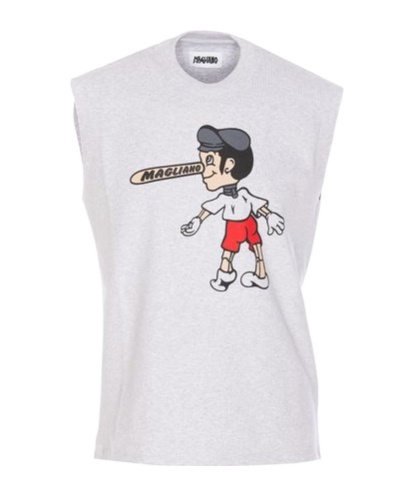 Magliano Beige Cotton Blend Mascotte Tank Top In White