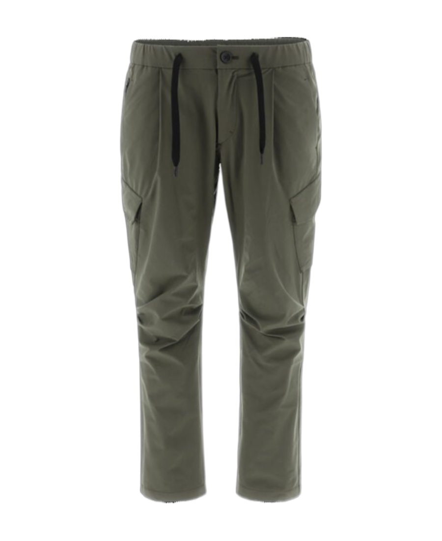 Herno Drawstring Tapered Trousers In Green