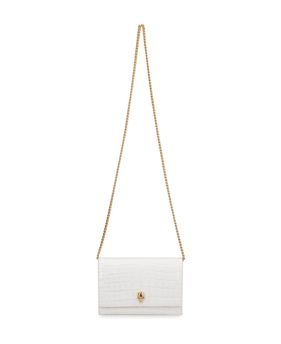 ALEXANDER MCQUEEN SKULL CROCODILE-EFFECT SHOULDER BAG