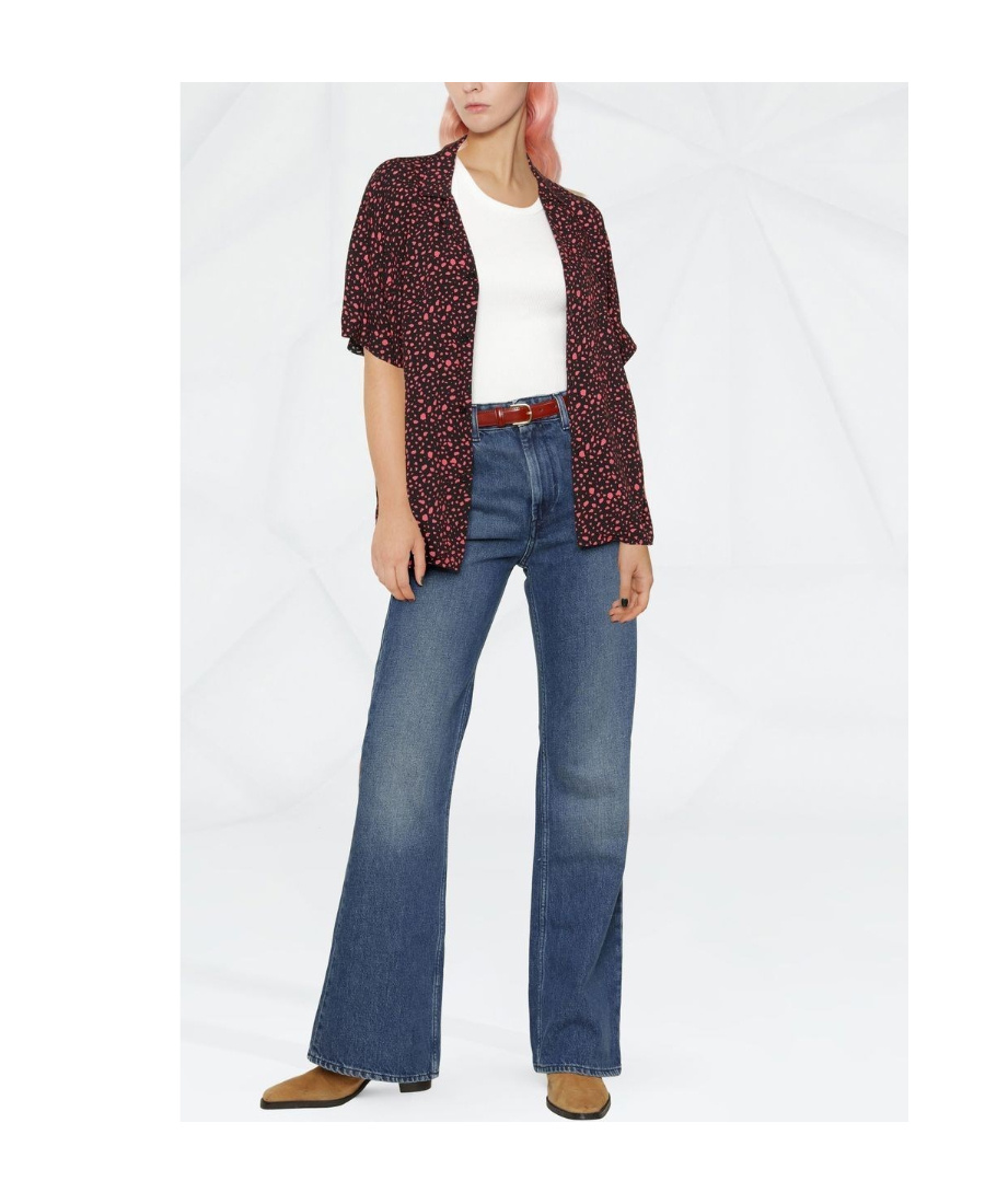Isabel Marant Étoile Logo Trumpet Jeans In Blue