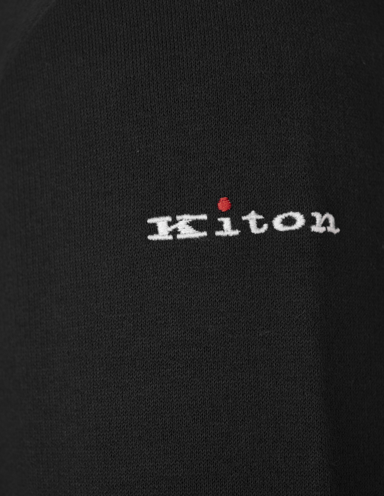 Kiton Long-sleeved Sweatshirt And Pants Set In Black